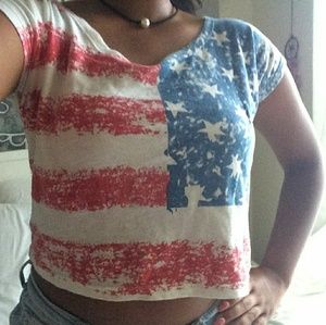 Chic american flag croptop
